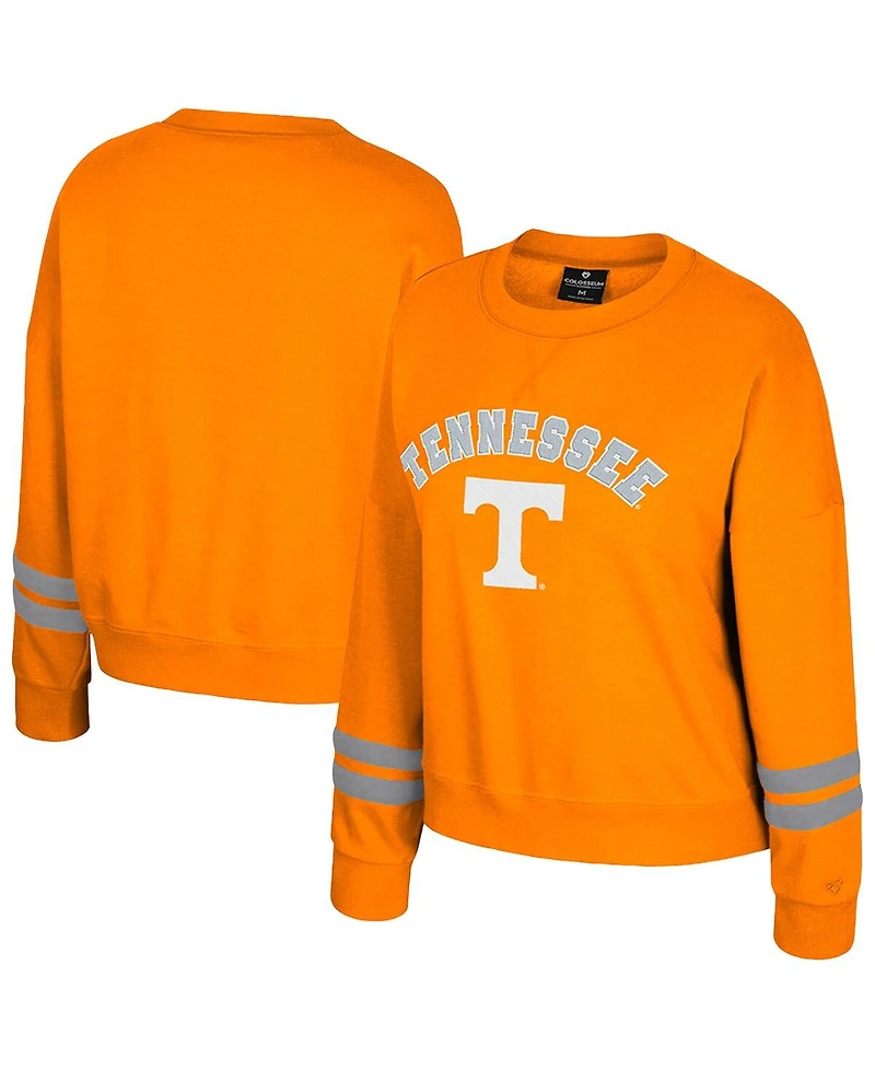Colosseum Women's Tennessee Orange Volunteers Splashy Crewneck Fleece Sweatshirt