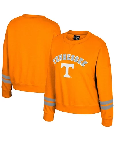 Colosseum Women's Tennessee Orange Volunteers Splashy Crewneck Fleece Sweatshirt