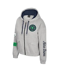 Colosseum Women's Gray Notre Dame Fighting Irish Alfie Full-Zip Hoodie Jacket