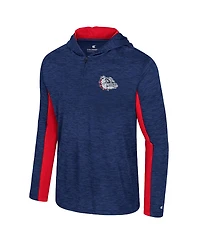 Colosseum Men's Navy Gonzaga Bulldogs Always Sunny Quarter-Zip Hoodie