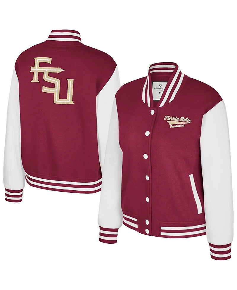 Colosseum Women's Garnet Florida State Seminoles French Baguette Full Snap Fleece Jacket