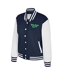 Colosseum Women's Navy Notre Dame Fighting Irish French Baguette Full Snap Fleece Jacket
