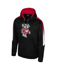 Colosseum Men's Black Wisconsin Badgers the Gang Blackout Hoodie