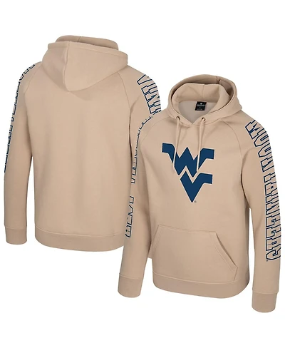 Colosseum Men's Tan West Virginia Mountaineers Big Break Raglan Hoodie