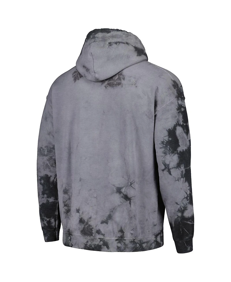 Stadium Essentials Men's and Women's Charcoal Washington Mystics Street Art Dark Crystal Tie-Dye Washed Pullover Hoodie