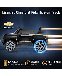 Gymax Ride on Car 12V Licensed Chevrolet Truck Kids' Electric Vehicles Gift for 3+