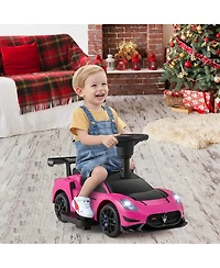 Gymax Electric Kids Ride on Push Car Maserati Licensed Foot to Floor w/Horn