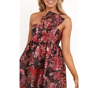 Petal and Pup Women's Betina Bow Front Maxi Dress - Brown Floral