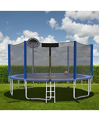 Gymax 12FT Trampoline Replacement Safety Pad Bounce Frame Waterproof Spring Cover