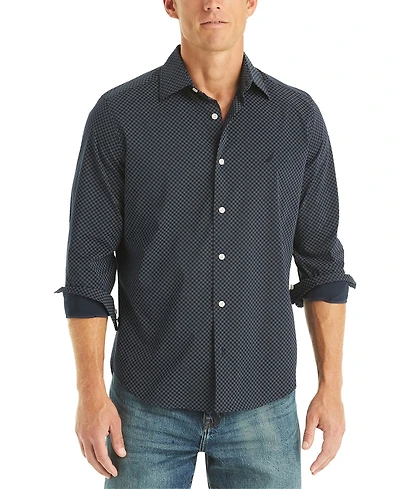 Nautica Men's Printed Long Sleeve Shirt
