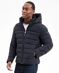 Michael Kors Men's Dressy Hooded Stretch Packable Jacket