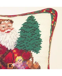 Toy Bag Needlepoint Pillow, 12" x 14"