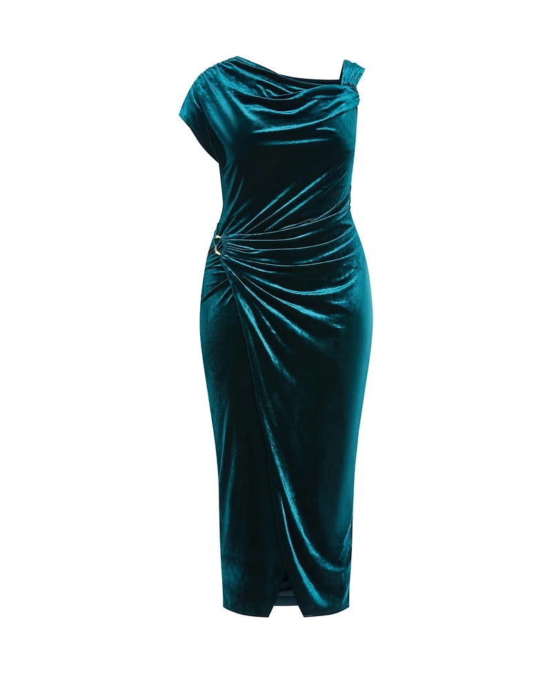 City Chic Women's Vivi Velour Midi Dress