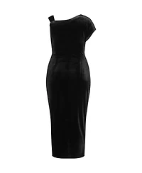 City Chic Women's Vivi Velour Midi Dress