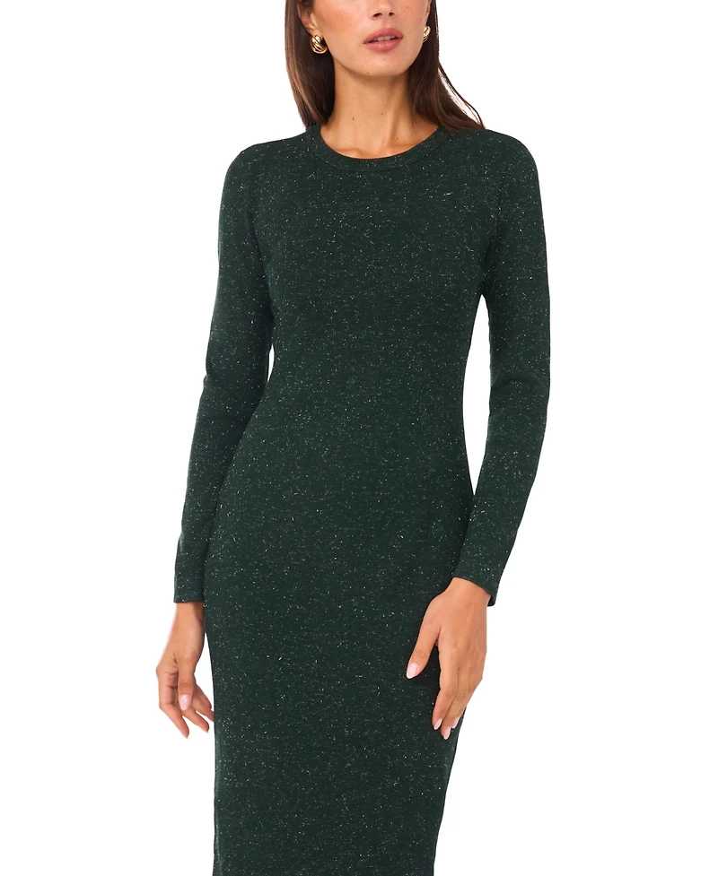 Vince Camuto Women's Ribbed Long Sleeves Midi Dress