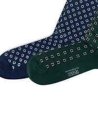 Polo Ralph Lauren Men's 2-Pack Foulard Pattern Dress Socks