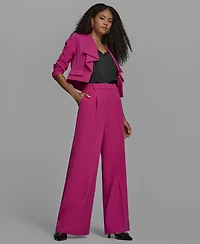 Bcbg Women's Ruffle Collar Long Sleeve Cropped Jacket