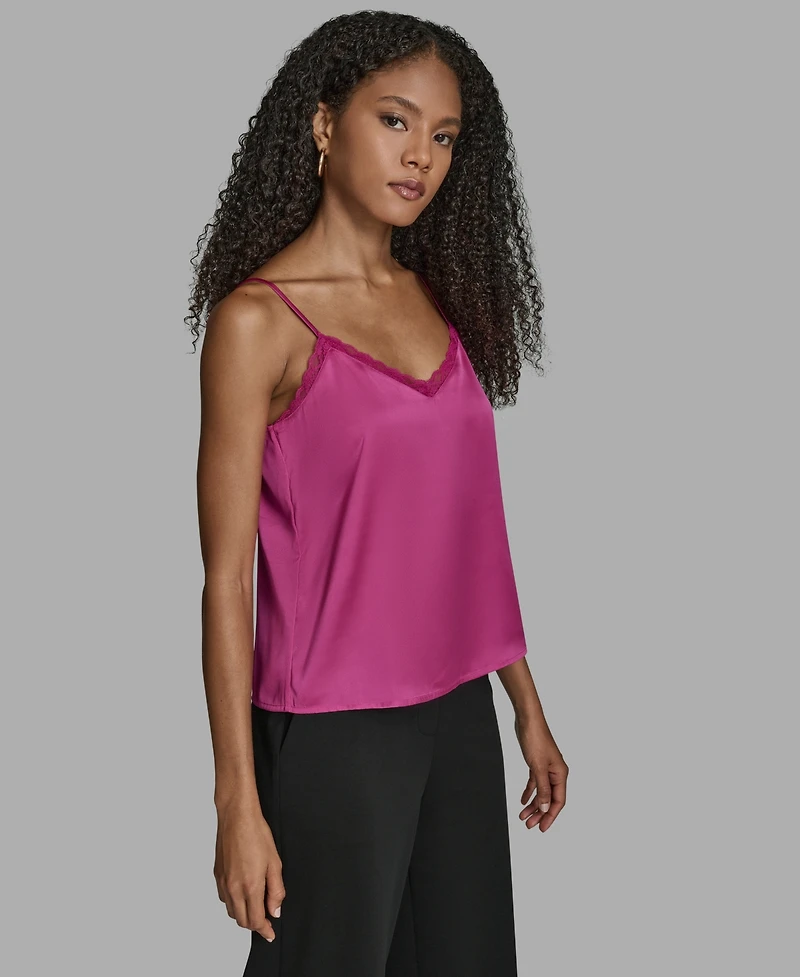 Bcbg Women's Lace Detail V-Neck Camisole Top
