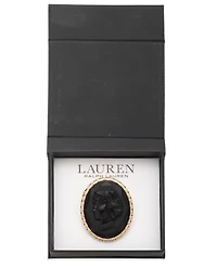 Lauren Ralph Lauren Epoxy Stone Black Antique Pin