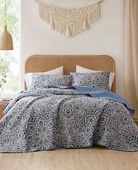 510 Design Valerie Boho Floral Reversible 3-Pc. Quilt Set, King