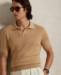 Polo Ralph Lauren Men's Rib-Knit Cotton Johnny Collar Sweater