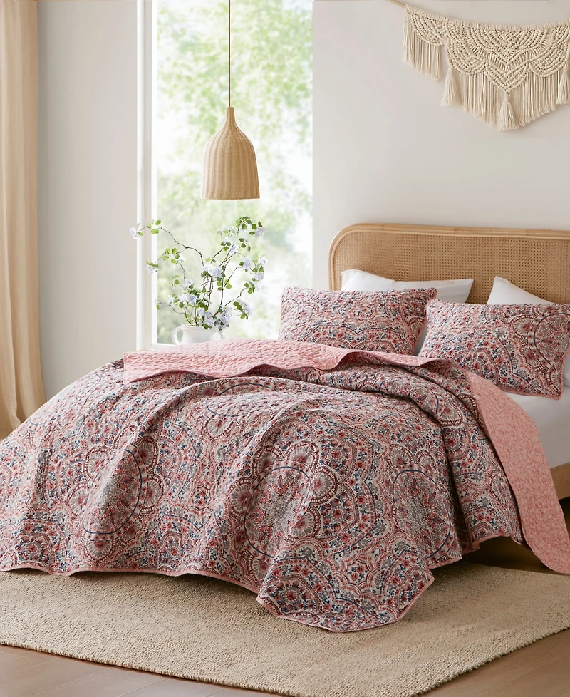 510 Design Valerie Boho Floral Reversible 3-Pc. Quilt Set