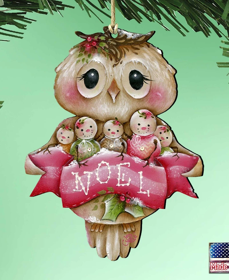 Designocracy Owl You Need Is Love Holiday Ornament