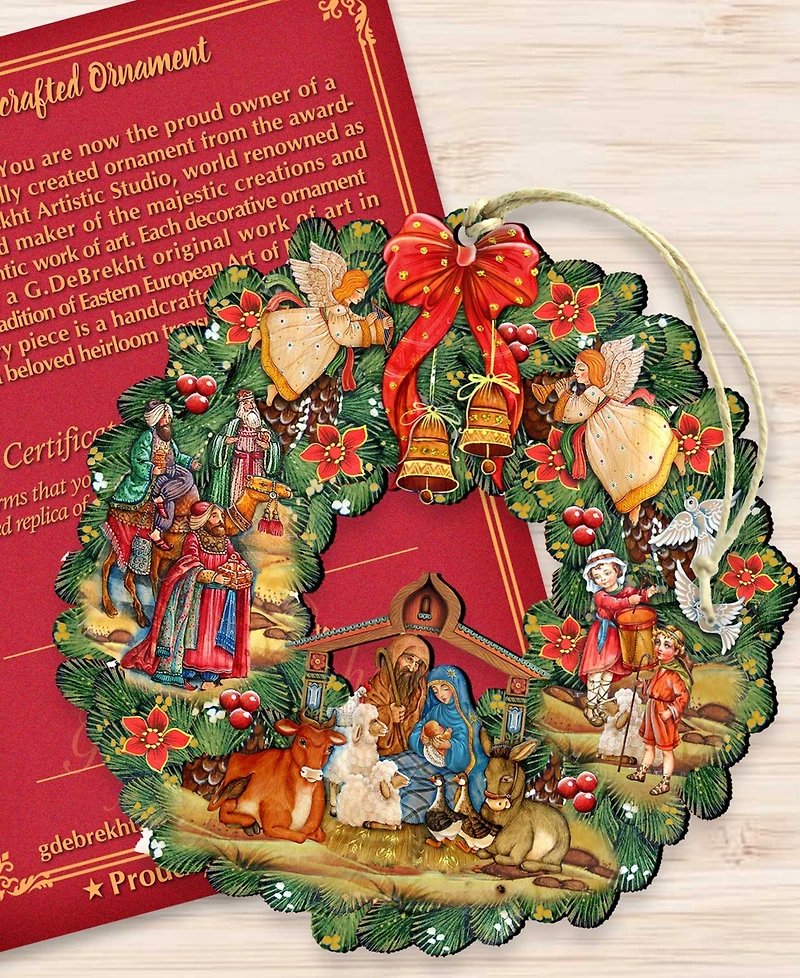 Designocracy 12 Days of Christmas Wreath Ornament