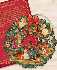 Designocracy 12 Days of Christmas Wreath Ornament