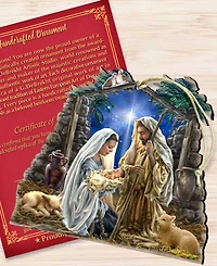 Designocracy Glory to God Wooden Ornament