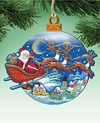 Designocracy Up-Up and Away Wood Christmas Ornament