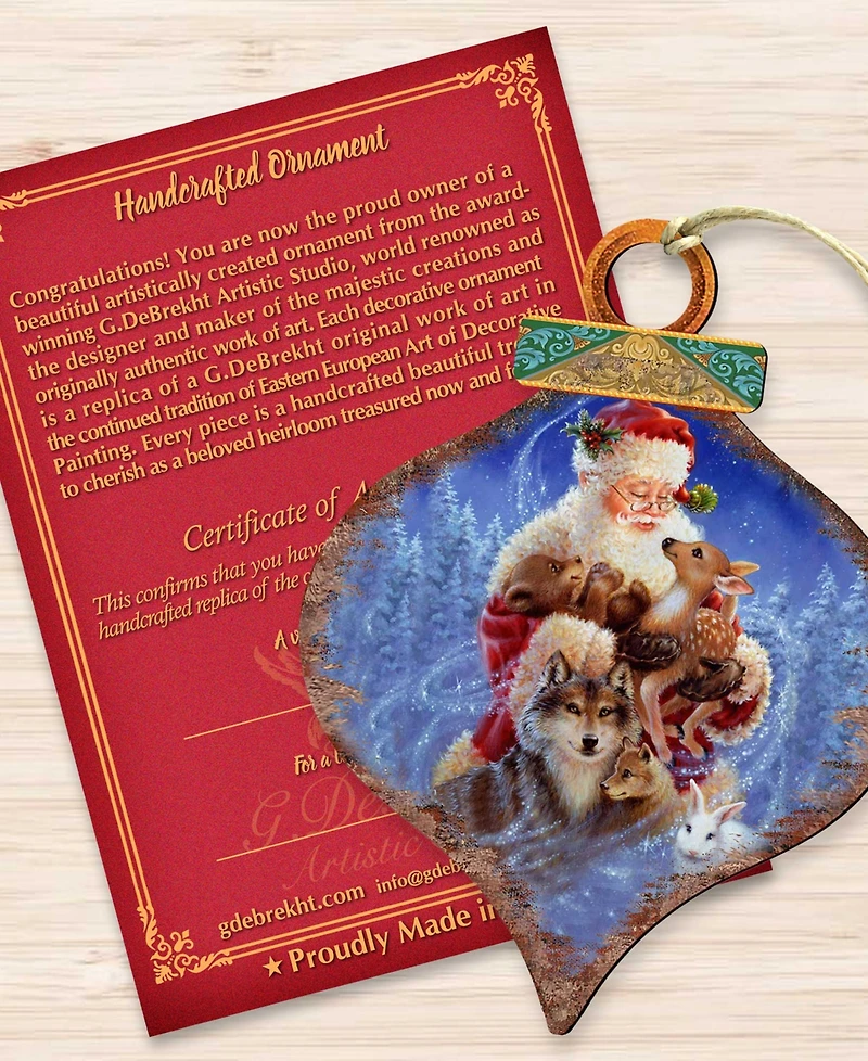 Designocracy Santa Little Friends Christmas Ornament