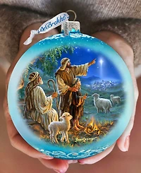 G. Debrekht Shepherds Keeping Watch Le Glass Ornament
