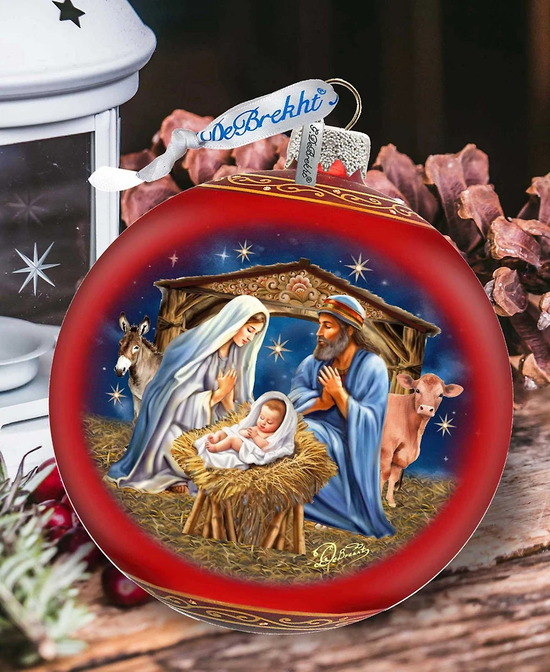 G. Debrekht From Stable to Savior Le Glass Ornament