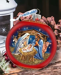 G. Debrekht From Stable to Savior Le Glass Ornament