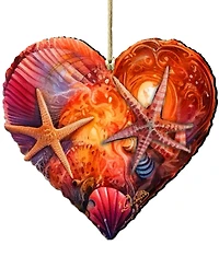 Designocracy Heart Christmas Wooden Ornament