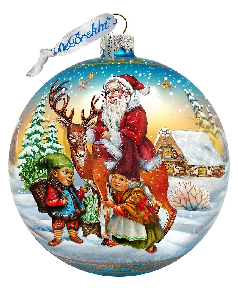 G. Debrekht Vintage Sleigh Ride Glass Holiday Ornament