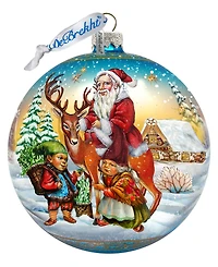 G. Debrekht Vintage Sleigh Ride Glass Holiday Ornament