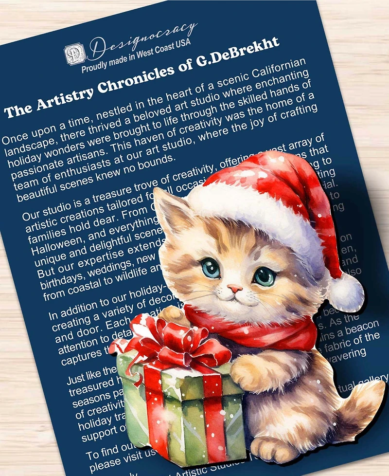 Designocracy Christmas Cats Clip Ornaments, Set 3