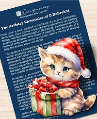 Designocracy Christmas Cats Clip Ornaments, Set 3