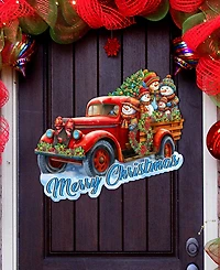 Designocracy Snowman Family Truck Door Hanger