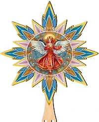 Designocracy Angel with Love Wooden Tree Topper
