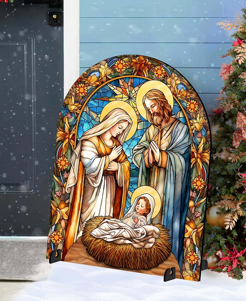 Designocracy Classic Nativity Outdoor Garden Decor