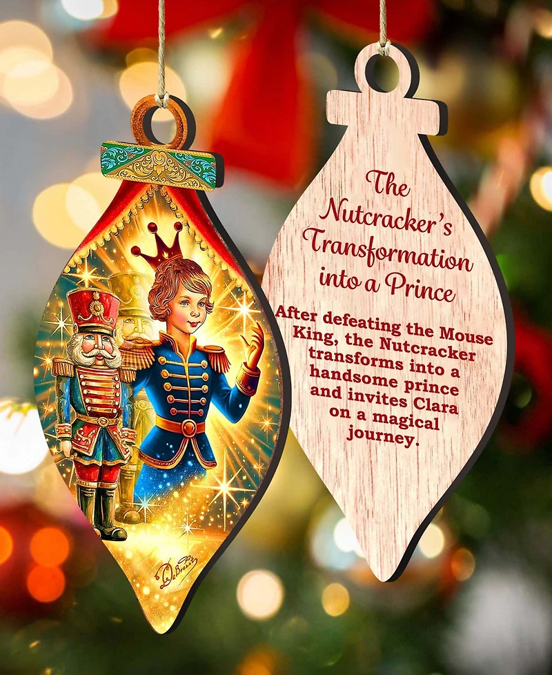 Designocracy Nutcracker Suite Wooden Ornaments, Set 12
