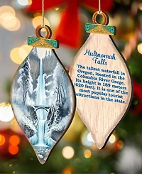 Designocracy Sea Life Wooden Ornaments, Set 12