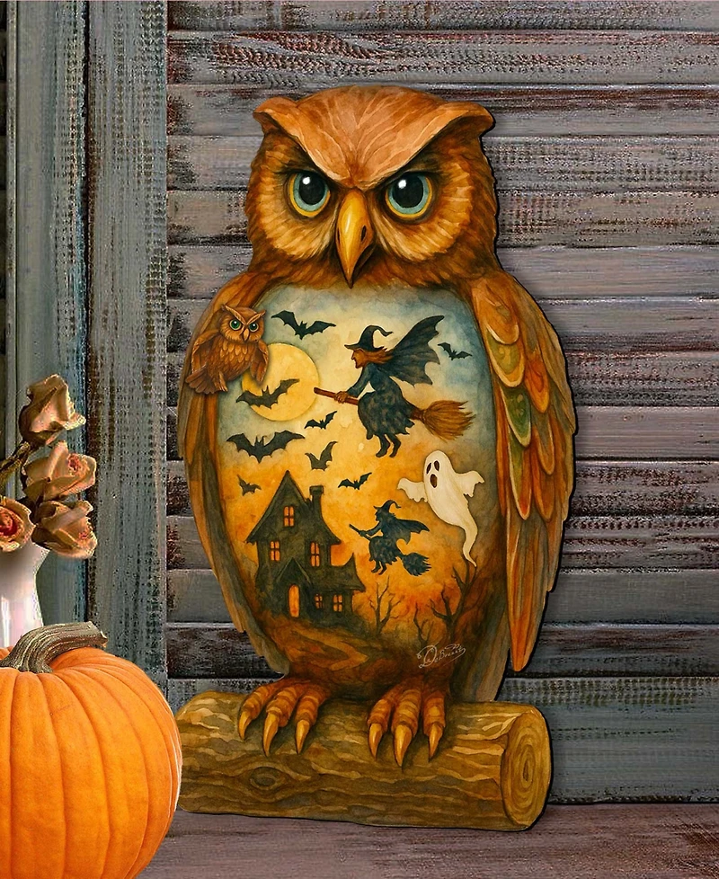 Designocracy Halloween Owl Holiday Door Decor