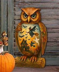 Designocracy Halloween Owl Holiday Door Decor