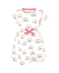 Touched by Nature Toddler Girls Natural Cotton Dress Duo Short and Long Sleeve Styles