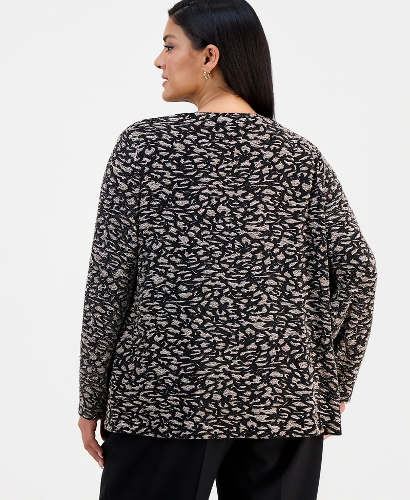 Alex Evenings Plus Metallic Jacket & Top Twinset