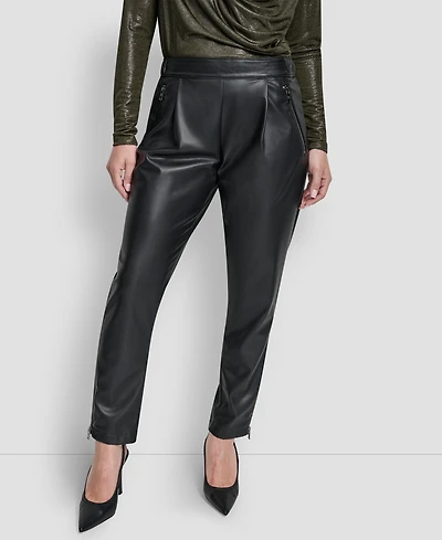 Dkny Women's Zipper Detail Pull-On Pant